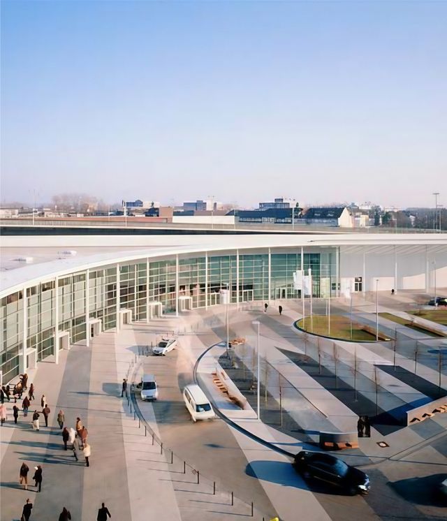 Vogelperspektive des Kölner Messegeländes